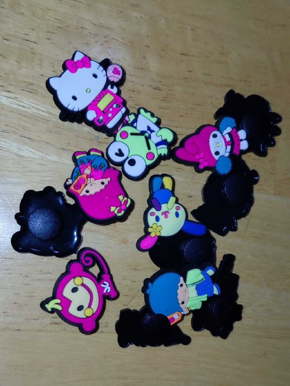 Black and Pink HELLO KITTY Cartoon Character Shoe Charms
